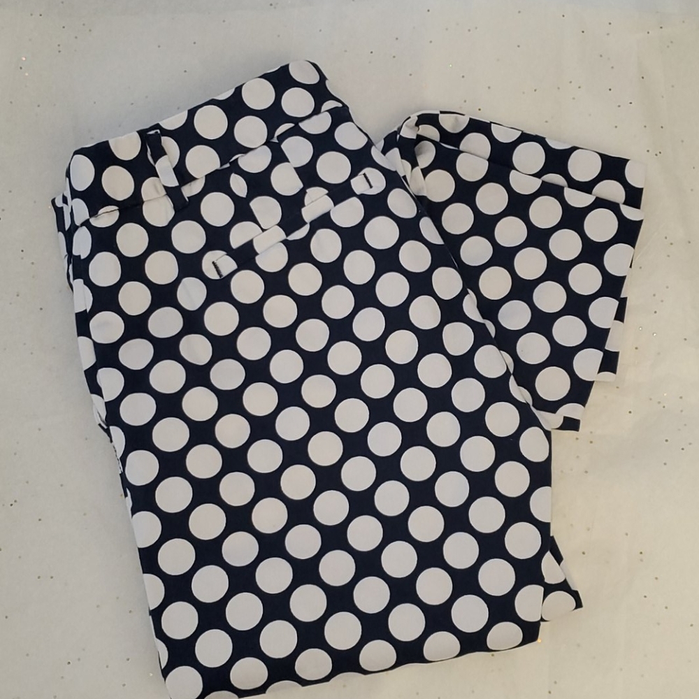 LIKE NEW J.Crew Cropped Pant Navy / Ivory